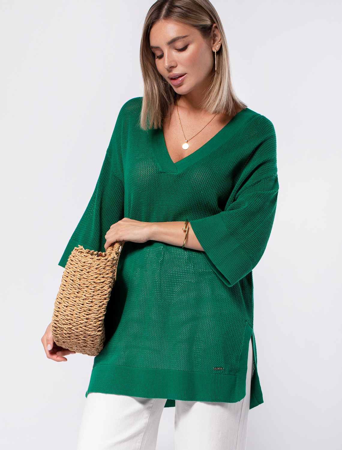 картинка Джемпер женский зеленый от магазина Одежда+